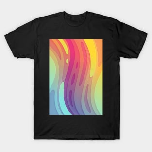 Rainbow stream | Fluid acid contemporary design T-Shirt